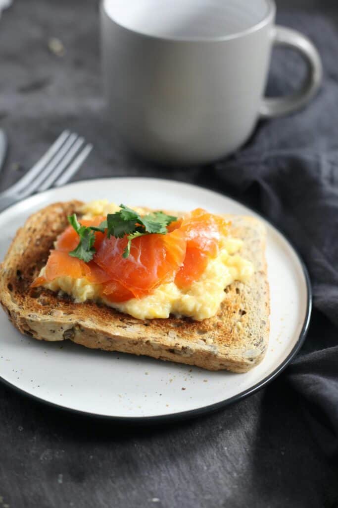 smoked salmon scramble