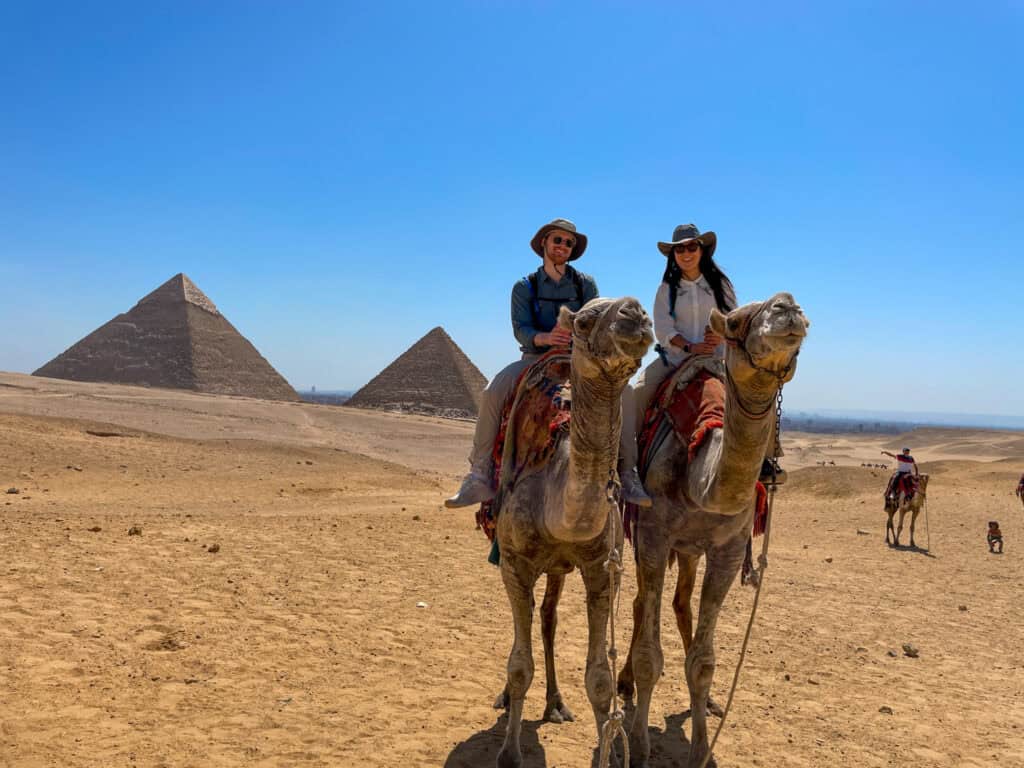 camel ride at the pyramids