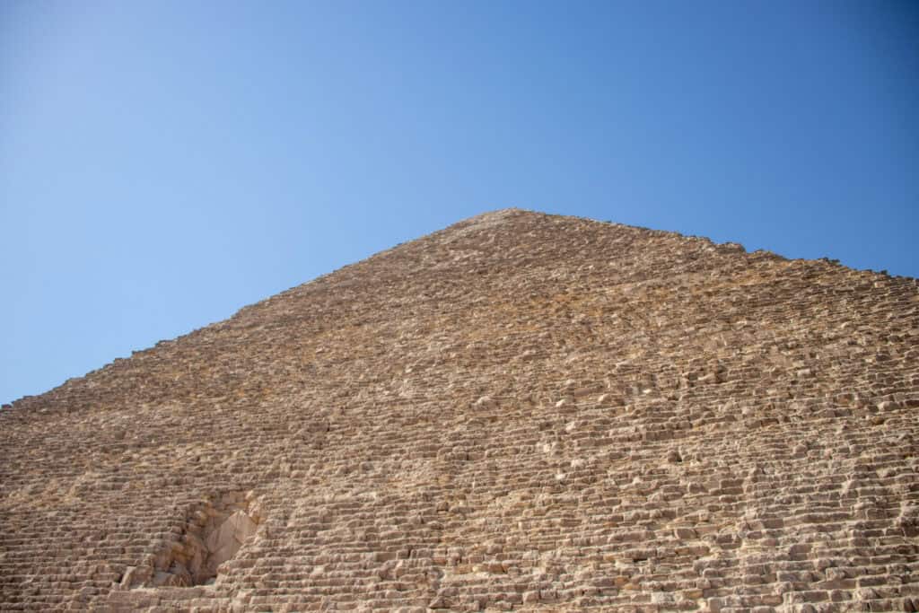 pyramid from below