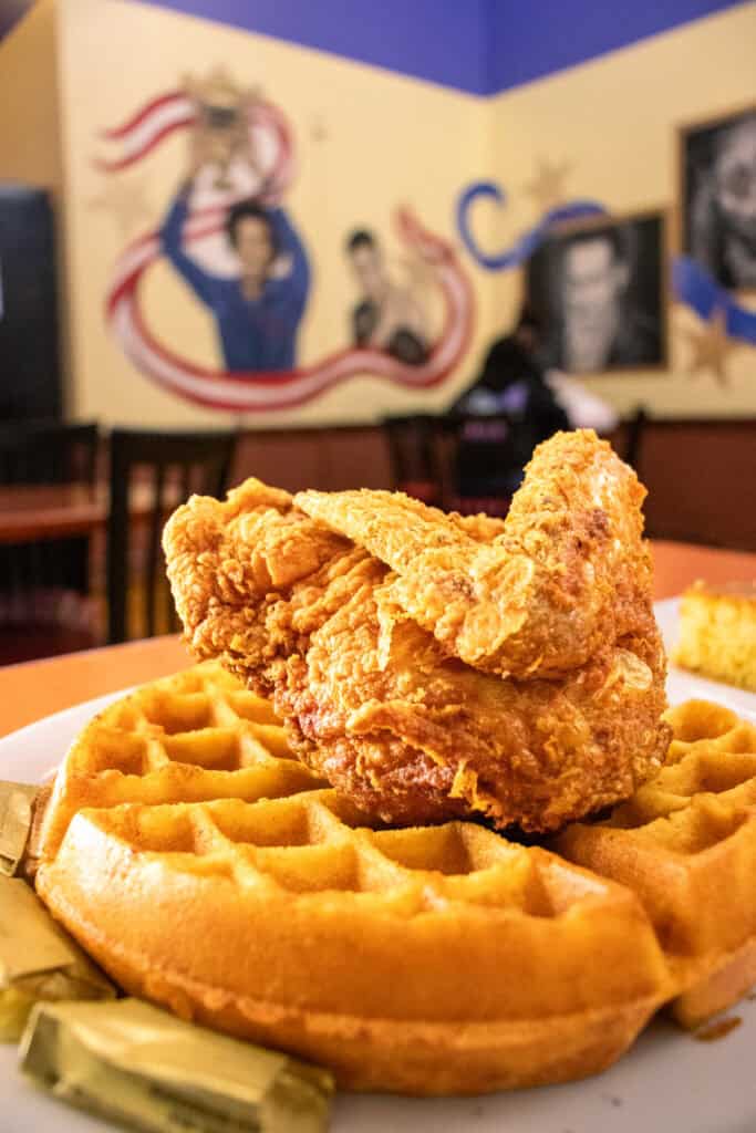 fried chicken and waffles