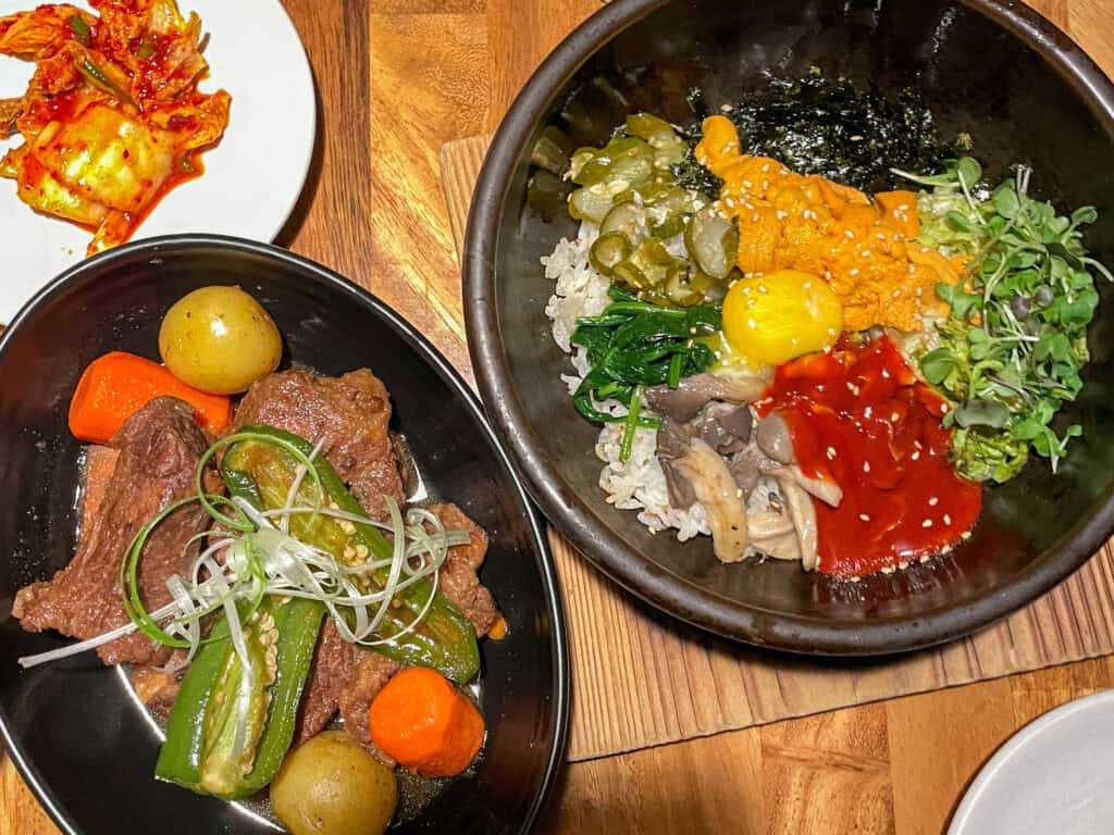 maine uni bibimbap and kalbi jjim at haenyeo